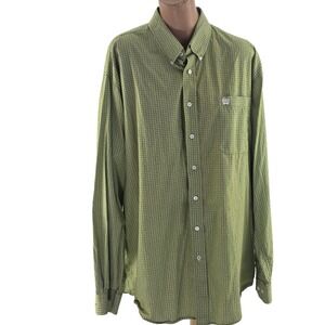Cinch Button Down Shirt Mens XL‎ Green Excellent